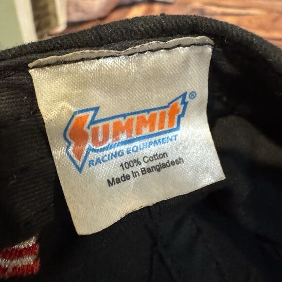 Summit Racing Equipment Black Baseball Hat Cap Adjustable Race Car Auto Fan Gear - Picture 7 of 8